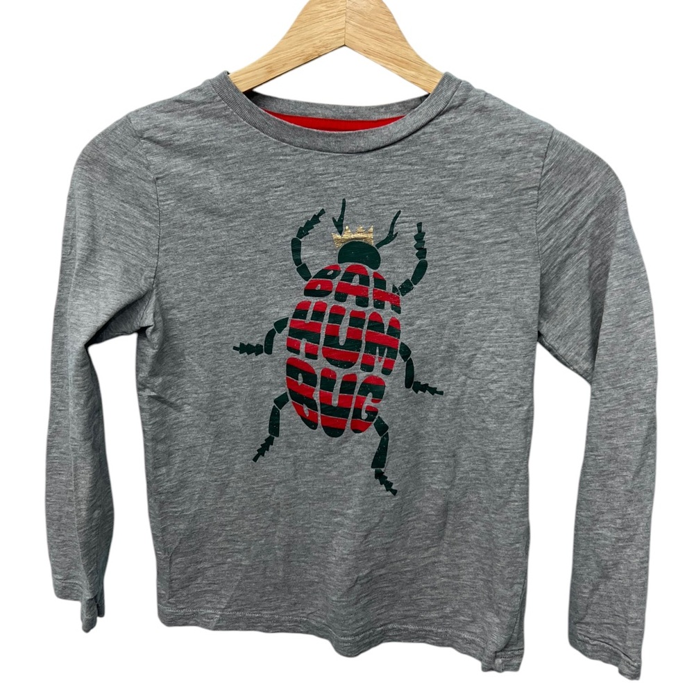 Boden Gray Baw Hum Bug Long Sleeve Kids T-Shirt Size 8-9 Years